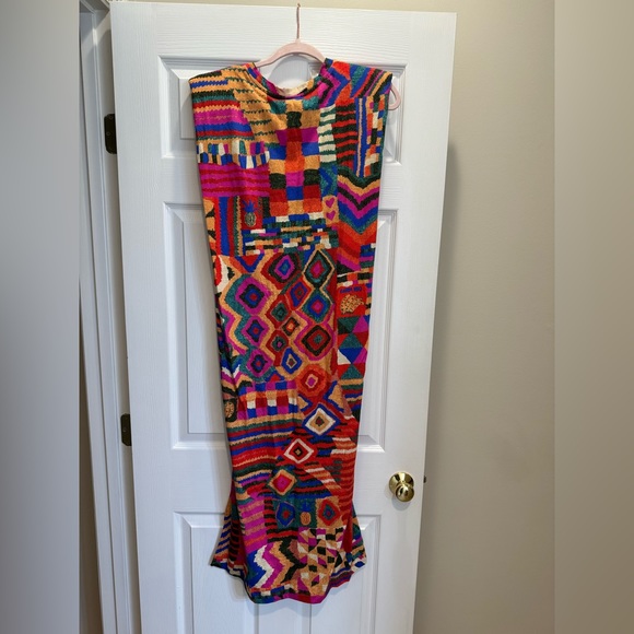FARM Rio Multicolor Patchwork Midi Dress - Picture 5 of 7